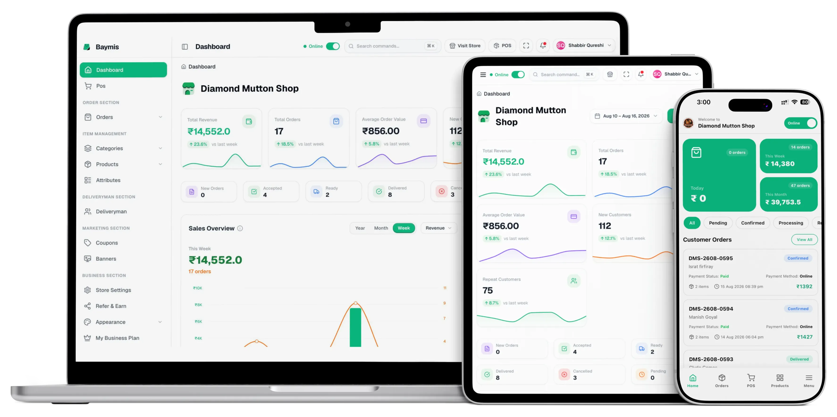Store Dashboard Preview
